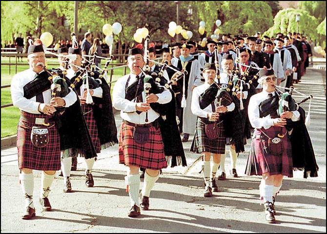 Band in original kilts